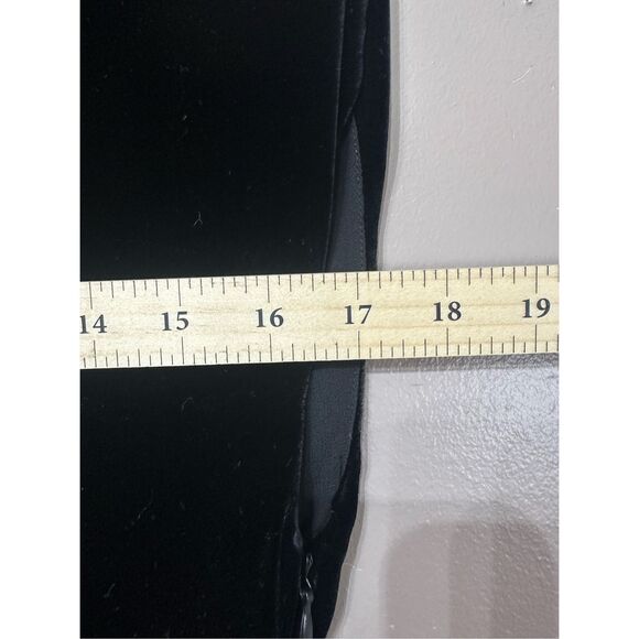 NWT MASSIMO DUTTI Short Velvet Asymmetric Sleeves Black Dress Women's Medium - Picture 8 of 12